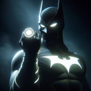 Enigmatic Superhero with White Lantern Ring | Dark Knight