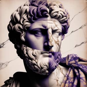 Marco Aurelio Portrait | Roman Sculpture Inspired Artwork