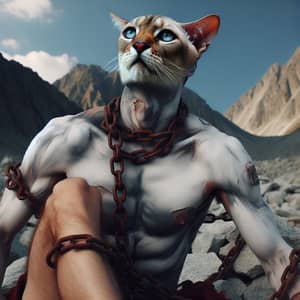 Prometheus Sphinx Cat Interpretation: Mythical Chained Figure