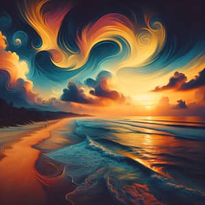 Breathtaking Beach Sunset Art