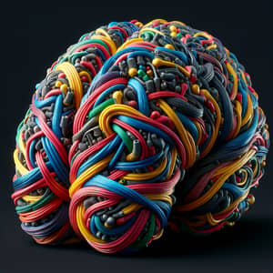 Multicoloured Electric Cables Model the Human Brain