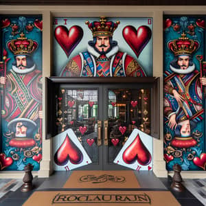 King of Hearts Themed Restaurant Entrance | Royal Decor