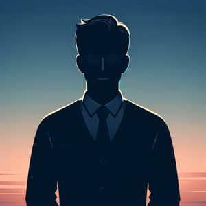 Male Teacher Silhouette at Twilight | Educator Professional Stance
