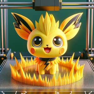 3D Printer Creating Playful Pokemon - Fantasy Creature Design