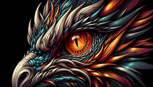Dragon's Eye Close-up: Intense Colors & Intricate Details