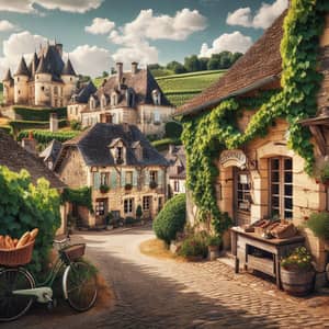 Picturesque French Village Surrounded by Vineyards | Chateau Overlooking Cobblestone Streets