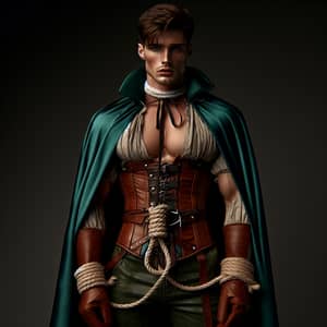 Young Muscular Prince in Emerald Green Cape | Pending Execution
