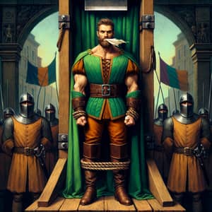 Valiant Prince in Emerald Green Cape | Guillotine Execution Scene