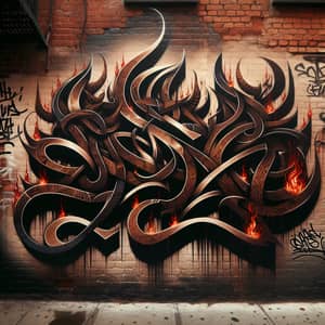 Urban Graffiti Masterpiece with Devilish Elements
