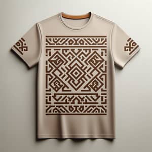 Minimalist Kazakh Pattern T-Shirt Design