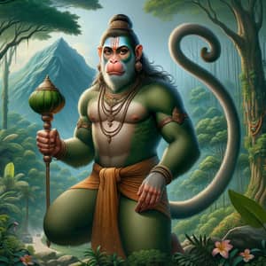 Divine Monkey Hanuman: Ancient Hindu Mythology Art