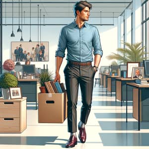 Confident Man Quits Job | Office Resignation Illustration