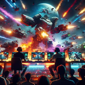 Intense Competitive Gaming Event: Digital Battleground Chaos