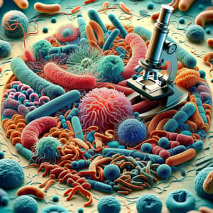 Colorful Bacteria Shapes in Microbiology World | Microscopic View
