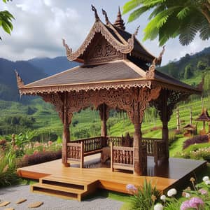 Indigenous-Style Pavilion with Traditional Designs