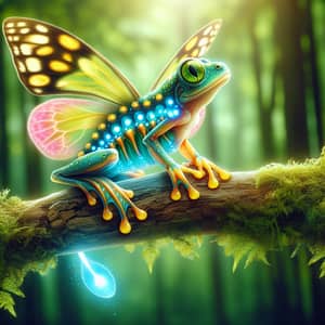Green Chameleon on Four Legs - Exotic Reptile Image, AI Art Generator