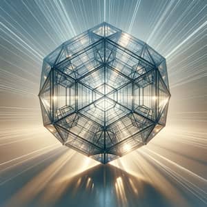 Clear Glass Dodecahedron Sculpture | Serene Light Show