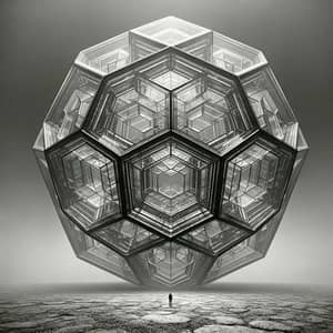 Glass Dodecahedron Sculpture Hangs Magnificently