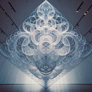 Ethereal Glass Sculpture in Tribonacci Sequence | Installation Art