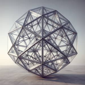 Large 50ft Glass Icosahedron - Geometric Structure