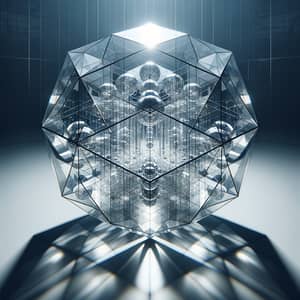 Minimalistic Geometric Art | Glass Icosahedron Sculpture