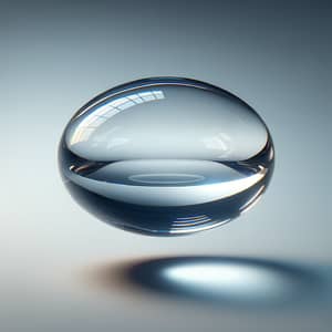 Ethereal Glass Ellipsoid Defying Gravity - Enchanting Visual