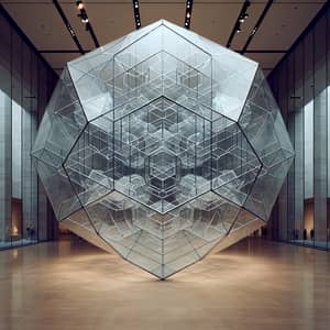 Glass Dodecahedron Sculpture | Geometric Art Installation
