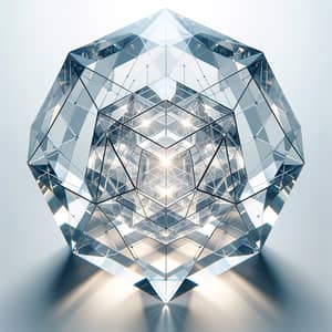 Glass Icosahedron with Radiant Dodecahedron Inside