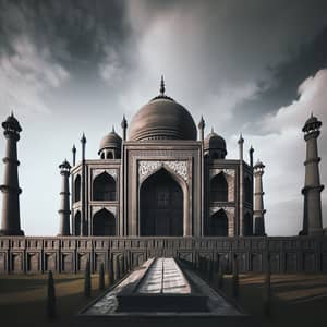 Black Stone Taj Mahal Architectural Photography