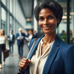 Confident Black Woman in Royal Blue Suit | Leadership Portrait