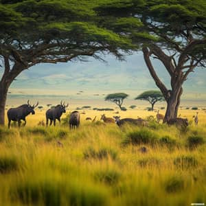 Vibrant Wildlife Scene at Ngorongoro Crater | Canon EOS 5D Mark IV