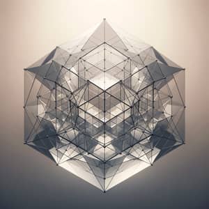 Minimalist Glass Icosahedron Art Installation | Symmetry & Light