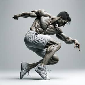 Hyperrealistic Dancer Performance - Muscular Definition & Elegance