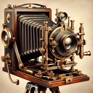 Vintage 1788 Camera: Antique Design with Circular Lens
