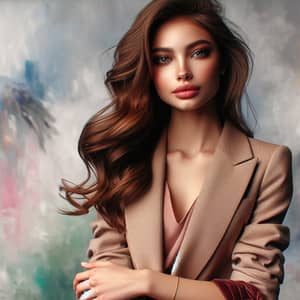 Elegant Confidence: Stylish Young Woman