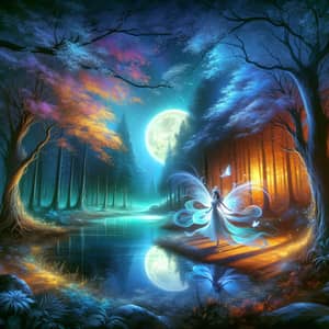 Moonlit Forest Nymph Dancing | Fantasy-Inspired Scene