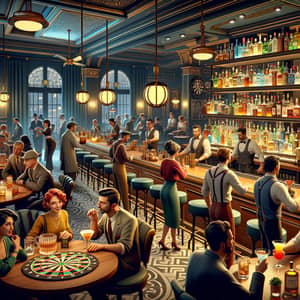 Vibrant GTA 5 Bar Scene: Modern meets Old-fashioned Decor