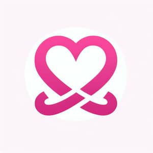 Pink Heart & Omega Symbol Logo Design