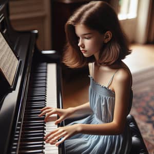 Teenage Girl Learning Piano: Mastering the Art of Music