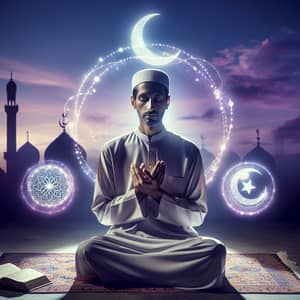 Spiritual Journey Embracing Islam | South Asian Man in Prayer
