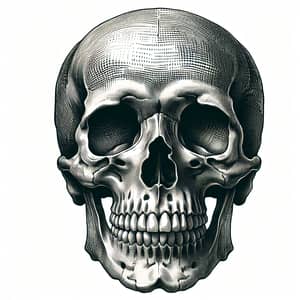 Artistic Calavera Skull - Complex Interplay of Light and Shadow