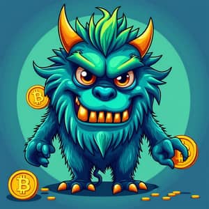 Crypto Asset Cartoon Monster Character