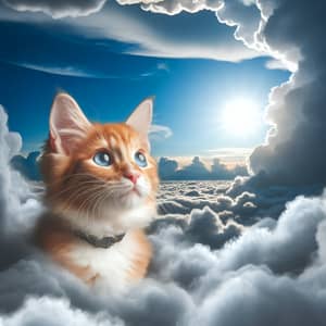 Cat Emerging from Clouds - Beautiful Imagery