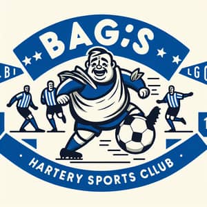 Humorous 'Bags' Football Club Logo | Fun & Dynamic Design