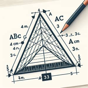 Geometric Illustration: Right Semi-Equilateral Triangle ABC