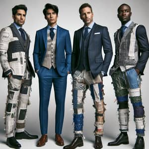 Innovative Men's Recycled Material Suits | Sustainable Fashion