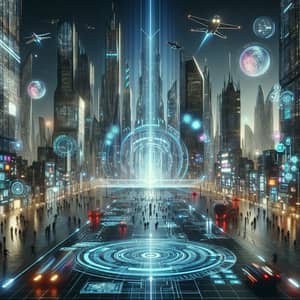 Futuristic Sci-Fi Technology Scene