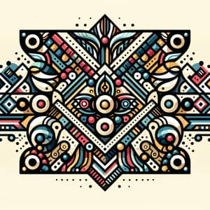 Intricate Geometric Pattern Design with Color Gradients