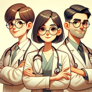 Animated Medical Team Poster - Classic Animation Style