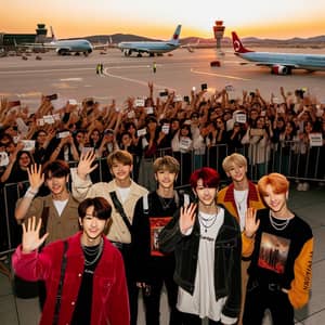 Stray Kids Arrive in Turkey: Fans Welcome K-pop Band